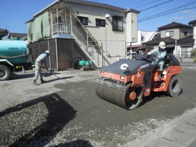 大分市牧一丁目駐車場舗装工事の記録写真5