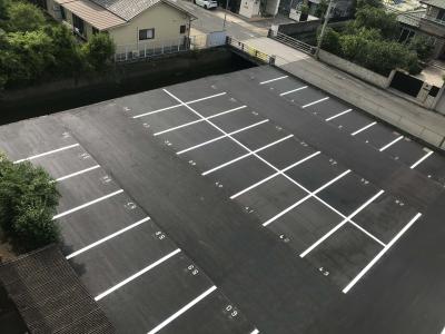 碩田町駐車場舗装工事の記録写真1