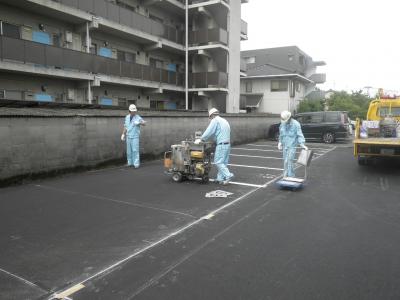 碩田町駐車場舗装工事の記録写真6
