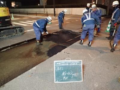 舞鶴町1丁目～長浜町2丁目における中圧ガス管新設（舗装）工事の記録写真5