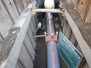 公共下水道東部処理区　羽屋2233号線汚水雨水施設工事の記録写真1
