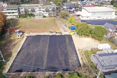 旧大志生木小学校テニスコート改修工事の記録写真3