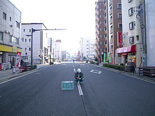 市道　都町東春日線自転車レーン整備工事の記録写真4