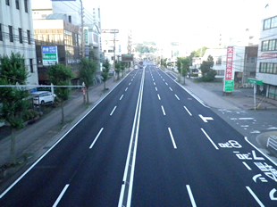 市道　都町東春日線自転車レーン整備工事の記録写真6