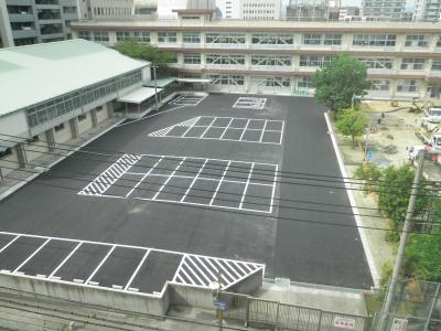 旧中島小学校駐車場整備工事の写真